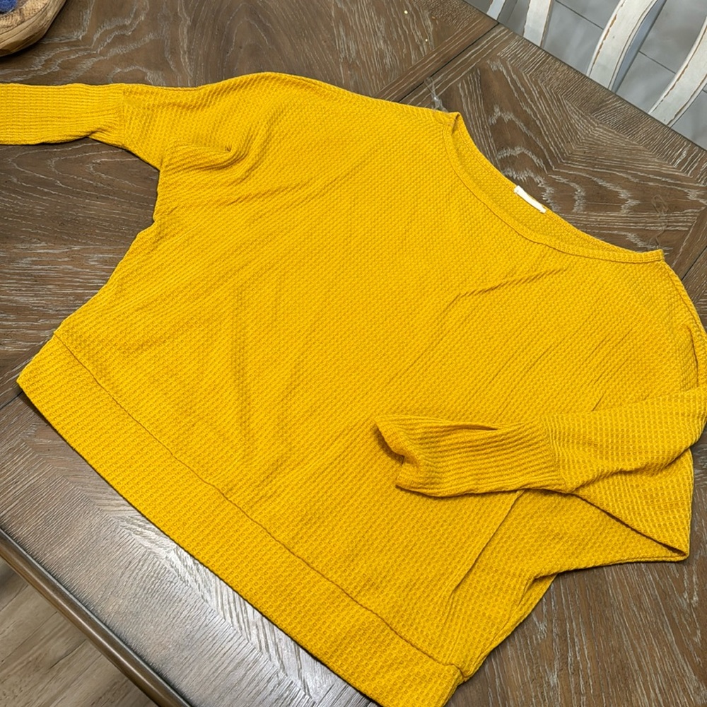 Reborn J Knit Mustard Blouse, XL